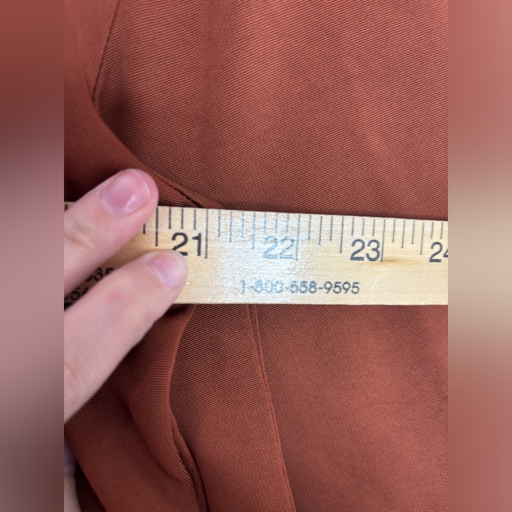 NWT & other stories Brown Wide leg long sleeve jumpsuit size 8 - Picture 6 of 8